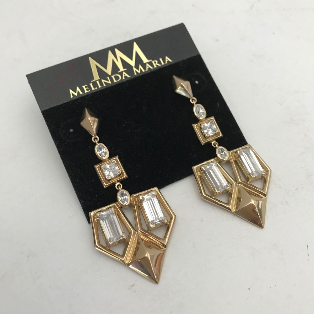 MELINDA MARIA CRYSTAL DROP EARRINGS